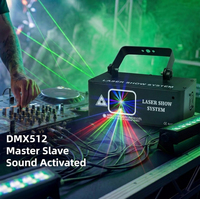 Projecteur laser DJ à tête unique DMX 14CH, animation pleine couleur, faisceau lumineux pour fête avec activation sonore pour la piste de danse des boîtes de nuit | YSH