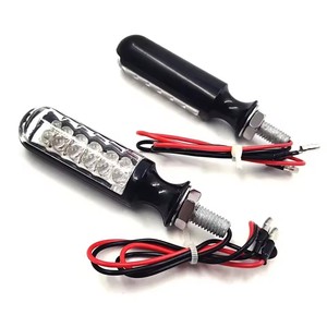 Motorcycle Black/Clear Cylindrical LED Turn Signal for Harley <strong>Shadow</strong> Suzuki Royal V-Star Vulcan Cruiser <strong>Chopper</strong> - Product Image 1