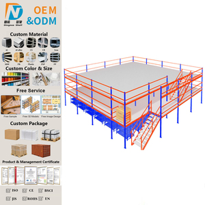 Zwaarbelastbaar stalen verstelbaar mezzanine platformrek met aanpasbare draagkracht voor industriële magazijn systemen - Product Image 1