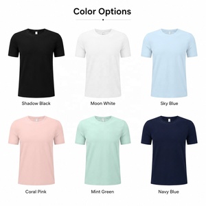 Camiseta de punto larga unisex de algodón refrescante con logo personalizado al por mayor, 280G, elástica, transpirable, cuello redondo, manga corta - Product Image 3