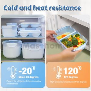 Masthome Office School Plastic Microwaveable Food Divided <b>Container</b> Microwavable Lunch <b>Box</b> - Product Image 6