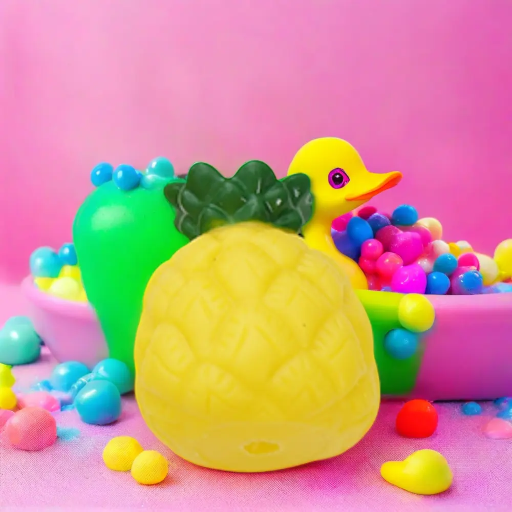 Kawaii Ducklings Baby Toys Decompression Squeeze Bath Toy With Stress-Relieving Squishy Strength