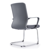 Chaise de bureau ergonomique moderne JOHOOFURNITURE en PP avec base cantilever et cadre gris pour bureau à domicile