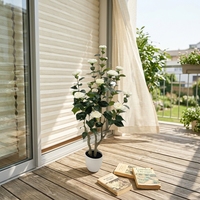 Künstlicher Kamelienbaum Künstliche Kamelien Luxuriöse Deko-Pflanzen für Wohnzimmer Schlafzimmer Büro