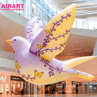Ballon gonflable personnalisé en forme d'oiseau de la paix pour décoration suspendue en centre commercial, mascotte géante gonflable en forme de pigeon
