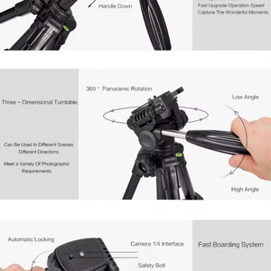 Venta al por mayor Jmary KP2234 rojo azul negro portátil ligero 57 pulgadas profesional trípode de aluminio para cámaras DSLR - Product Image 4