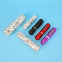 TIUMSEN Mini portable 5ml 10ml 15ml 20ml cylindre d'atomiseur en aluminium rechargeable taille de voyage vaporisateur à la main bouteille de parfum à brume fine