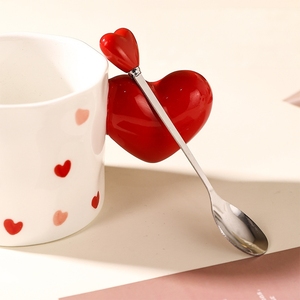 Taza de Café Divertida con Corazón Rojo para Parejas, Taza de Porcelana Personalizada, Taza de Cerámica para Mate - Product Image 3