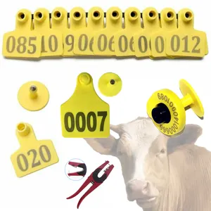 UHF RFID Long Range Ear Tag Cattle Pig Cow Goat TPU Round Ear Tag For Farm Animal Management/Identofication