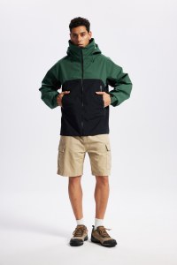 Veste de ski pour homme ODM, imperméable et coupe-vent, avec fermeture éclair et capuche chaude, adaptée aux sports - Product Image 3