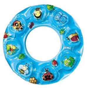 도매 PVC 어린이 만화 이중 두꺼운 수영 반지 휴대용 및 안전한 풍선 물 장난감 어린이 수영장 플로트 - Product Image 1