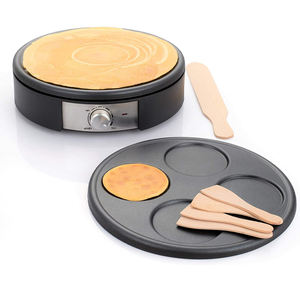 Aifa Plaque chauffante électrique ronde en aluminium de 30 cm, 4 tranches, mini-appareil à crêpes pour crêpes individuelles - Product Image 5