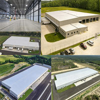 Atelier à grande portée en structure métallique certifiée EN1090 avec plateforme de mezzanine à double niveau, ascenseur de marchandises et passage électronique