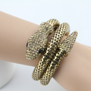 Bracciale a Polsino con Motivo <span class=keywords><strong>Serpente</strong></span> in Stile Punk, Nuovo Arrivo all'Ingrosso, per Uomo e Donna, Bracciali Dorati. - Product Image 6