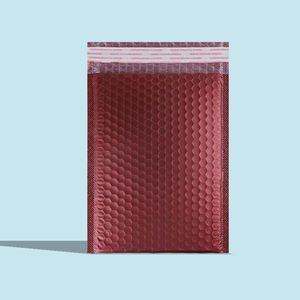 Film plaqué aluminium rose doré épaissi, taille 28cm x 37cm + 6 sacs à bulles, sacs express, sacs d'emballage cosmétique, vente en gros - Product Image 1