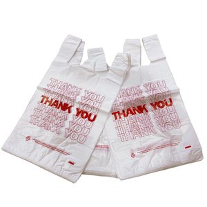 Bolsas de Plástico Resistentes Personalizadas de LDPE/HDPE Tipo Camiseta para Supermercado - Product Image 1