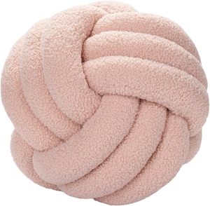 Oreiller Boule de noeud, oreiller de balle noue | coussin de canap En velours d'agneau tiss La Main - Product Image 1