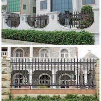 Rampe d'escalier extérieure moderne en fer forgé de qualité supérieure pour balcon, parc ou cour, avec revêtement poudré, antirouille, résistant à l'eau et robuste