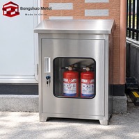 Mini-armoire de station de pompiers en acier inoxydable pour équipement de lutte contre l'incendie et matériel de sécurité, fabrication sur mesure