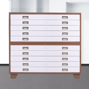 Steel Blueprint <b>Cabinet</b> 6 Drawer Metal Guide Rails <b>Lockable</b> Office Filing <b>Cabinet</b> - Product Image 1