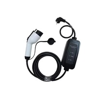 Chargeur EV portable 32A, station de recharge de véhicule à courant réglable avec adaptateur CEE EU UK, prise d'alimentation