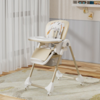Chaise haute pliante portable moderne pour bébé, best-seller de l'usine Clafbebe, facile à nettoyer pour les repas et l'alimentation du bébé