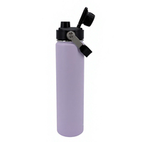 Bouteille d'eau isotherme à double paroi en acier inoxydable avec couvercle torsadé breveté, anti-fuite, pour sport et voyage, sans BPA, logo personnalisé, fabrication en usine