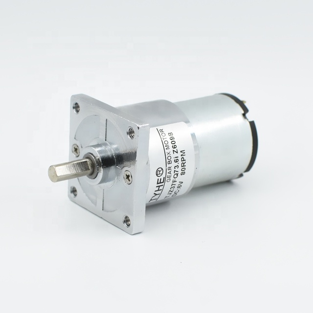 TYHE Low Noise 37mm Small Gearbox 12v 24v High Torque 10kg Low Speed 100 Rpm Brushed 12v20rpm Dc Spur Geared Motor with Ce