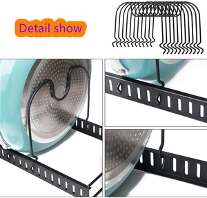 조정 가능한 팬 주최자 랙 냄비 뚜껑 홀더 접이식 조리기구 Bakeware 도마 선반 랙 - Product Image 6