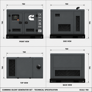 Générateur diesel Cummins Weichai Yuchai pour station de pompage des eaux usées 200kW/300kW/250kVA/400kVA/500kVA type conteneur avec ATS - Product Image 1
