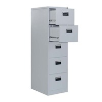 Solución de Almacenamiento para Oficina que Ahorra Espacio, Archivador Metálico, Gabinete Vertical de Acero con Cajones para Archivos