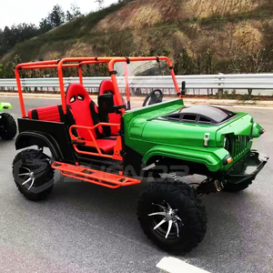Véhicule tout-terrain électrique classique Jeep de chasse avec housses de siège, homologué route, en promotion - Product Image 4