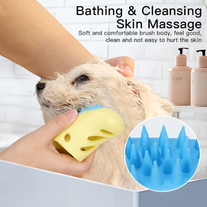 Nuevo diseño de zapatillas de goma, cepillo de ducha para perros, champú, peine, cepillo de baño para perros, lavado, masaje y aseo de mascotas - Product Image 3
