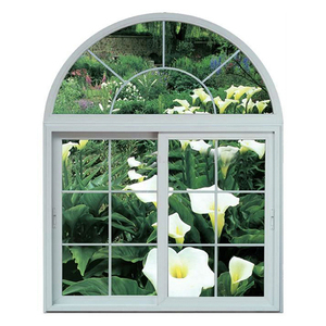 Tùy Chỉnh Tiêu Chuẩn Châu Âu Hiện Đại Upvc Vòm Cửa Sổ Phong Cách Pháp Bên Ngoài PVC Khung Ba Kính Vòm Cửa Sổ - Product Image 3