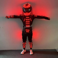 Télécommande Led Robot Costume Salle De Bal Spectacle De Scène Lumineux Vêtements Casque Armure Led Robot Costume pour Fête Dj Disco Discothèque