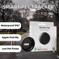 Traceur intelligent pour animaux de compagnie sans fil, compatible Apple Find My, suivi Bluetooth LBS, en plastique, anti-perte, pour clés de voiture, animaux et enfants