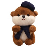 Peluche super douce en forme de castor, grande taille, 12 pouces, rembourrée en coton PP, idéale pour les mariages, les échanges de cadeaux et comme jouet de confort pour le sommeil
