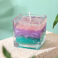 Aromatherapie-Kerze mit fließendem Sand, im Dunkeln leuchtendem Gelwachs, Duftkerze mit ätherischen Pflanzenölen, kreatives Geburtstagsgeschenk