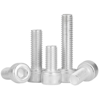 Vis à tête cylindrique à empreinte hexagonale en alliage d'aluminium 6061 M5 M6 M8 M10, filetage métrique léger, fixation à filetage hexagonal