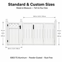 Juego de Puerta de Jardín con Valla de Aluminio Personalizada, Postes Decorativos con Remate de Corona, Resistentes al Óxido, Recubrimiento en Polvo 6063-T5