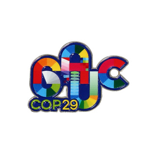 เข็มกลัดโลหะอีนาเมล Yingzhou Metal Badge รุ่นที่ 11 Hwpl ลายกิ่งมะกอกและนกพิราบ พร้อมโลโก้สั่งทำ ของขวัญทางธุรกิจ ตัวล็อคแบบผีเสื้อ - Product Image 4