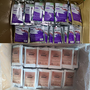 Masque pour les pieds au collagène <span class=keywords><strong>de</strong></span> luxe, chaussettes au collagène avec logo personnalisé pour salon <span class=keywords><strong>de</strong></span> beauté des ongles - Product Image 4