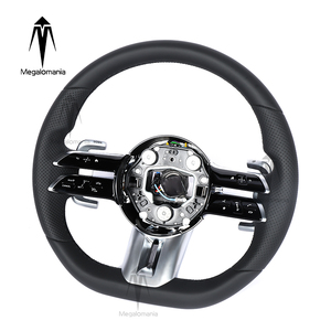 Volant en cuir pleine fleur compatible avec Mercedes Benz Gt W167 W177 W190 W204 W205 W206 W213 W217 W222 W223 W176 CLA <span class=keywords><strong>G63</strong></span> C63 C43 S65 - Product Image 3