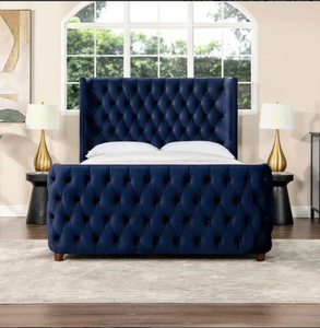 Su misura in velluto grigio chiaro con Design in tessuto imbottito con testiera trapuntata e letto matrimoniale in tessuto ottomano da calcio - Product Image 6
