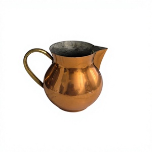 Pichet à eau vintage en cuivre 1,7 L, écologique, fait main, design classique, idéal pour les boissons de mariage et de fête - Product Image 3