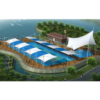 Chinesische Fabrik Schwimmbadabdeckung PVDF Spannmembran Stahlrahmen Wasserdicht Feuerfest UV-Beständig für Außenbereich