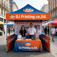 Tente de vente pliable et personnalisable, résistante aux intempéries, en tissu Oxford, coupe-vent, pour stand commercial de bubble tea