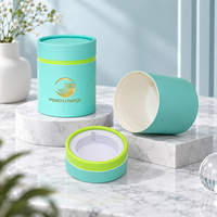 Tube de rangement en papier kraft écologique de luxe avec logo imprimé brillant personnalisé pour cosmétiques, emballage de parfum en forme de cylindre