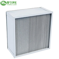 Elemento de Filtro de Aire HEPA de Pliegues Profundos con Marco de Aluminio Yaning HVAC Supply con Prefiltro para Cuartos Limpios y Plantas de Manufactura