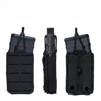 Pochette MOLLE extérieure pour chargeur simple 5.56 pour M4 M16, porte-chargeur à ouverture supérieure, sac d'accessoires multifonctionnel